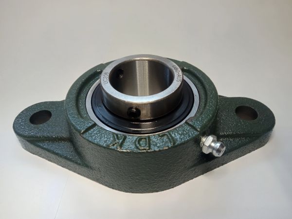 20.00mm Flanged 2 bolt hole cast iron housing with heavy duty bearing ...
