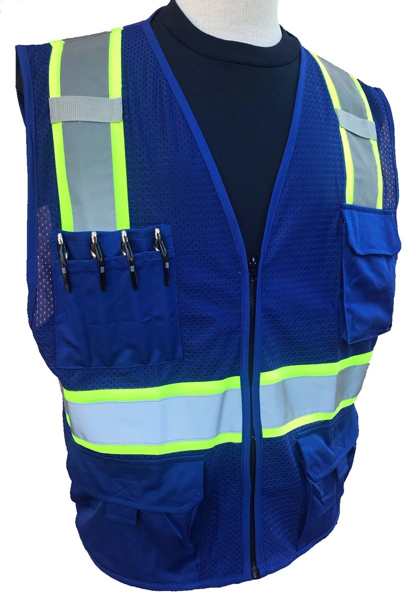 98 2200rbu High Visibility Safety Vest Royal Blue