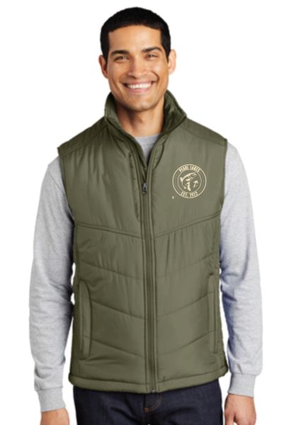 Pearl Trout Lakes Embroidered Puff Vest