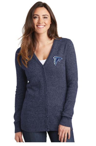 Foothill HS Cardigan Sweater with Choice of embroidered logo