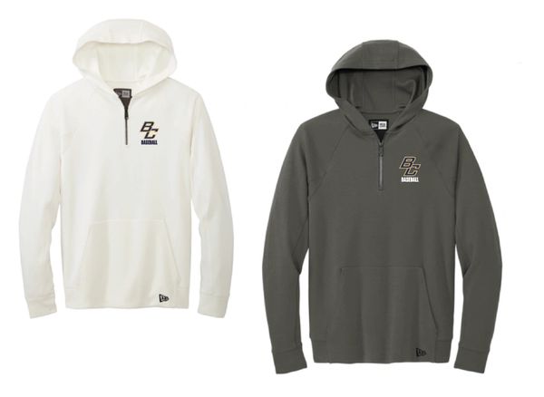 BCHS Baseball 1/4 Zip Hooded New Era Pull Over with Embroidery