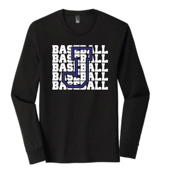 Joshua HS "J" Baseball Long Sleeve Soft Cotton Tee