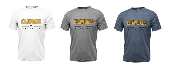 Crawdads Baseball Moisture Management Short Sleeve Shirt