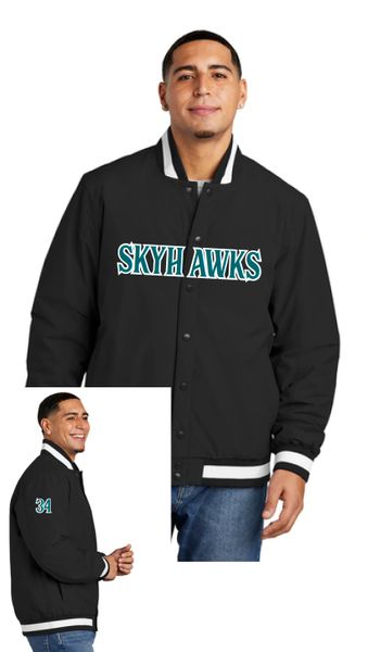 SHS Baseball Twill Insulated Varsity Jacket with Player Number