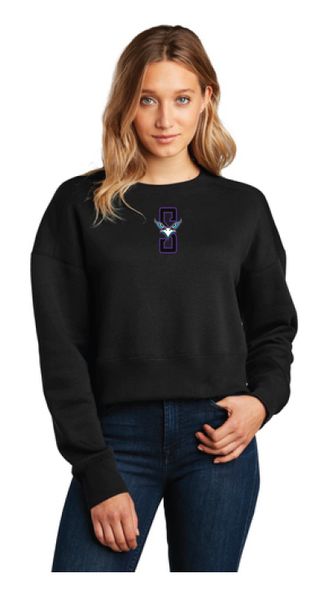 SHS Softball Fleece Cropped Crew Neck - Embroidered