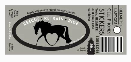 LOVE MY RESCUE HORSE Vinyl Decal Sticker A