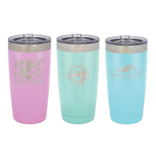 Polar Camel Vacuum Insulated Tumbler w/Clear Lid | sossas