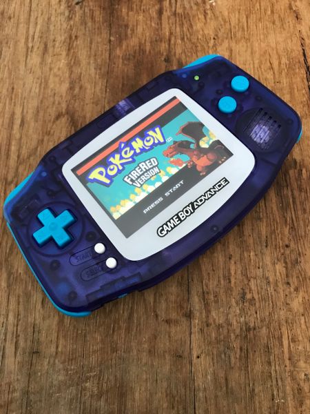 Gameboy Advance - Clear Purple Teal IPS Backlit