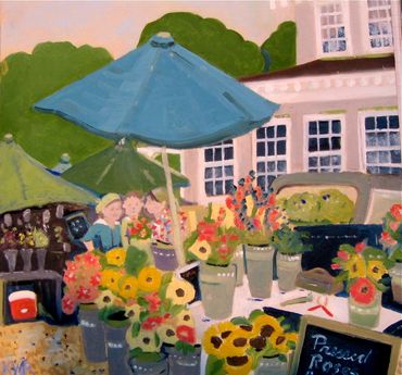 Farmer's Market, West Tisbury | Oil on board