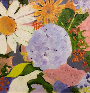 Flower Power | Oil on canvas | 8"x 8"