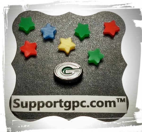 Green Bay Packers Big Logo Light-Up Clog Charm at the Packers Pro Shop