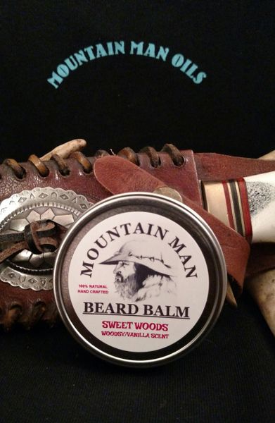 MOUNTAIN MAN OILS BEARD BALM SWEET WOODS (woodsy/vanilla scent)