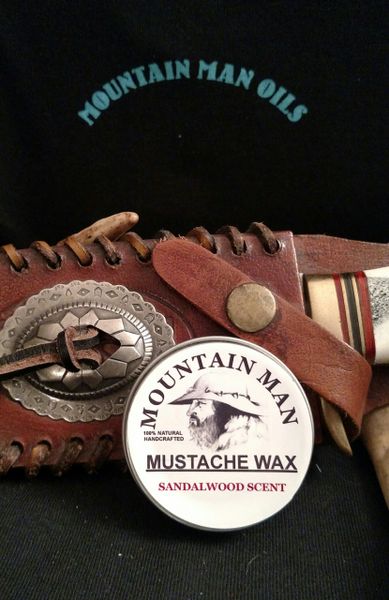 MOUNTAIN MAN OILS MUSTACHE WAX (SANDAL WOOD SCENT )