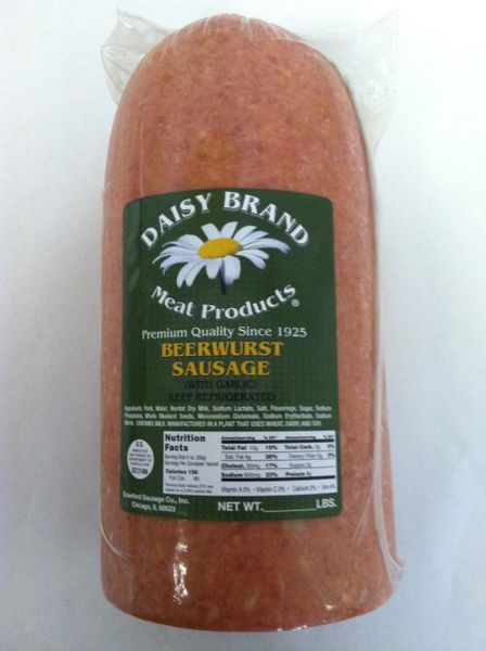 Garlic Beer Sausage (4 lb piece) - MARCH SALE!