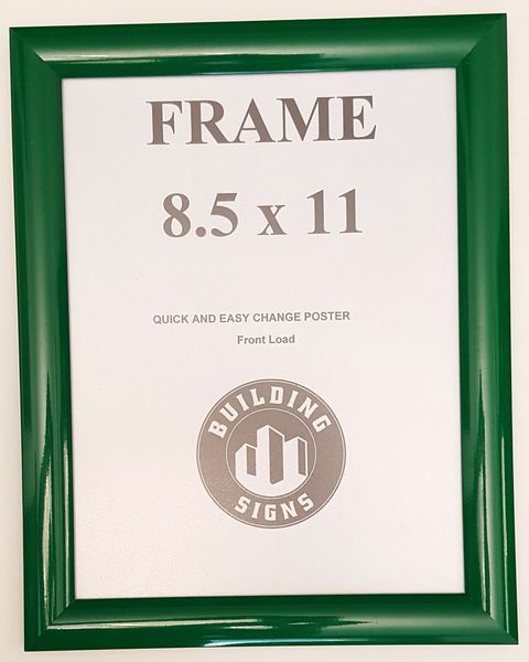 Green Snap Frame 8 5x11 Inches Front Loading Quick Poster Change Hpd Signs The Official Store