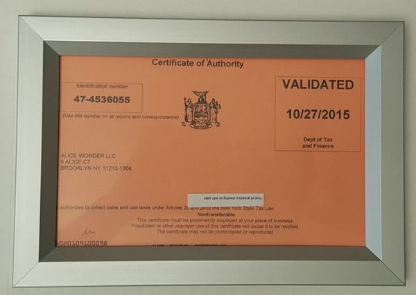 Certificate Of Authority Frame Heavy Duty Frame Ideal For Nyc Hpd Signs The Official Store