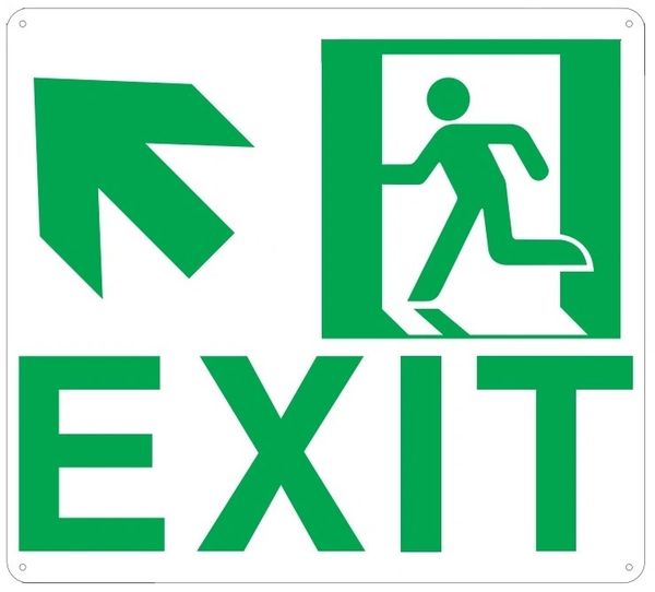 EXIT SIGN (GLOWING IN THE DARK ALUMINUM PHOTOLUMINESCENT SIGN) | HPD ...