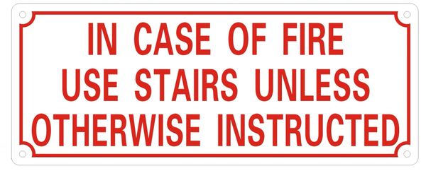 in case of fire use stairs – TK inglês