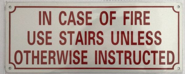 in case of fire use stairs – TK inglês
