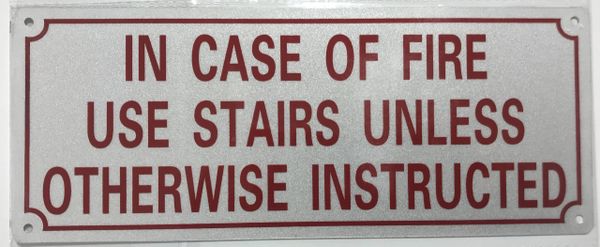 in case of fire use stairs – TK inglês