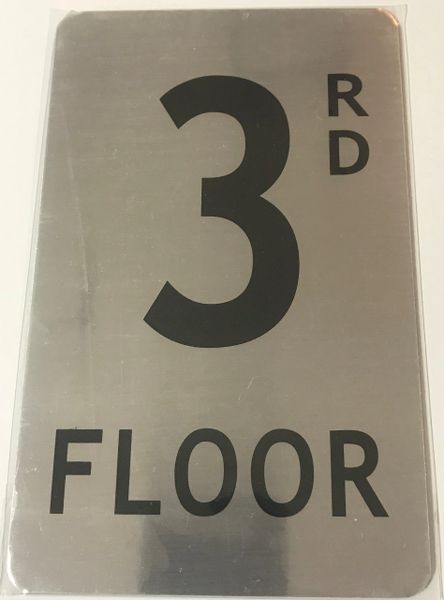 HPD SIGNS: 3RD FLOOR SIGN (THE ALUMINUM HPD SIGNS FOR USE IN NYC) | HPD ...