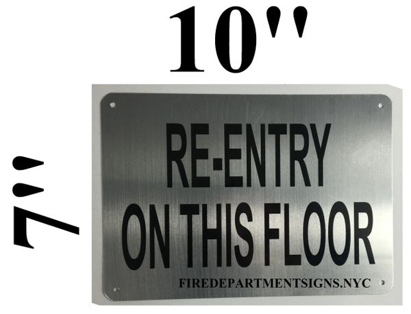Hpd Sign No Re Entry On This Floor Sign Hpd Aluminum Sign 7x10 Hpd