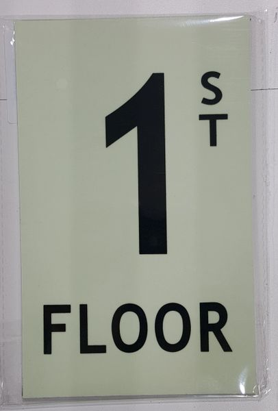 HPD SIGN: 1ST FLOOR SIGN (GLOWING PHOTOLUMINESCENT ALUMINUM SIGN) | HPD ...