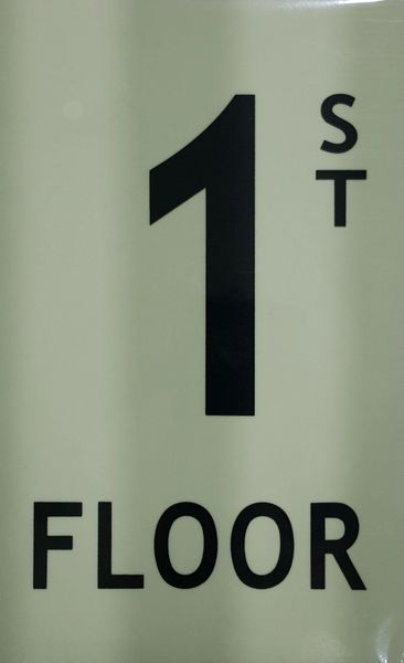 HPD SIGN: 1ST FLOOR SIGN (GLOWING PHOTOLUMINESCENT ALUMINUM SIGN) | HPD