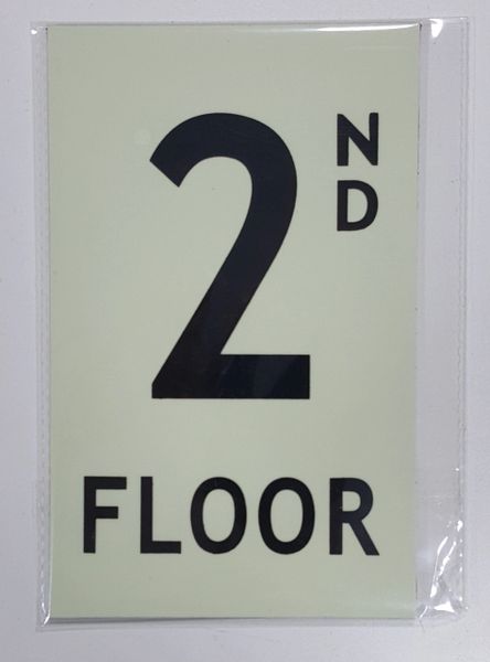 HPD SIGN: 2ND FLOOR SIGN (GLOWING PHOTOLUMINESCENT ALUMINUM SIGN) | HPD