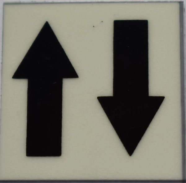 Up Down Arrow Emergency Marking Sign Glowing Apt Marking Sign Hpd Signs The Official Store