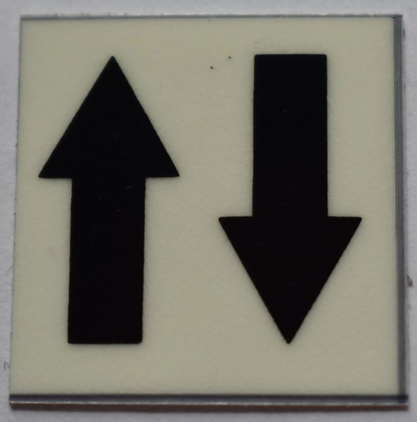 UP DOWN ARROW EMERGENCY MARKING SIGN (GLOWING APT