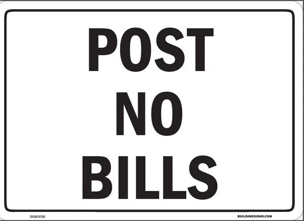 We Do Not Accept Bills Larger Than $20 Tabletop Tent Sign, SKU: SE-6107