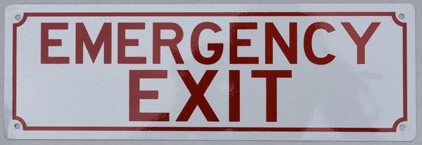 HPD SIGN:EMERGENCY EXIT SIGN (HEAVY DUTY ALUMINUM DOB SIGNS 4X12) | HPD ...