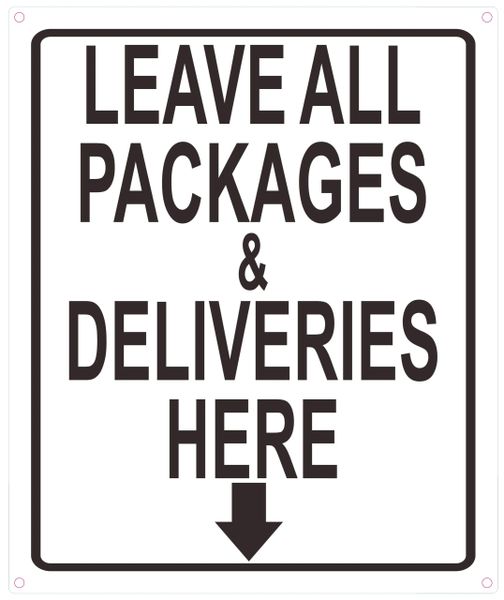 Mounting Hardware Included 6.25” X 4.5” Heavy-Duty and Weather-Resistant House Sign Easy Installation Place All Packages In Box SignSeries Delivery Instruction Door Sign 