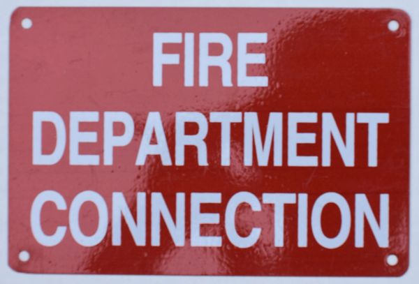 Fire Department Connection Sign Aluminum Signs 4x6 Hpd Signs The Official Store 2721