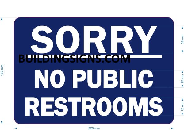 SORRY RESTROOMS FOR CUSTOMERS ONLY No Public Restrooms Sticker Door Wall Sign