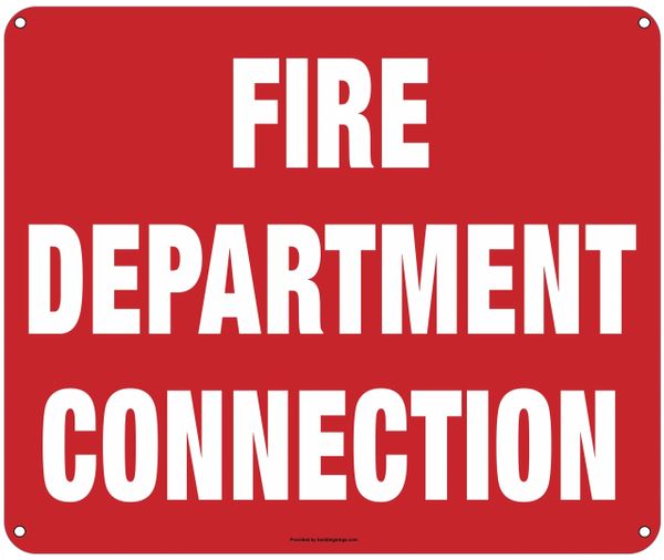 Fire Department Connection Sign Aluminum Hpd Signs Hpd Signs The Official Store 7380