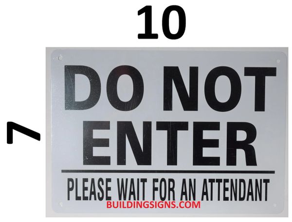 Please Wait to be Seated 7x10 Heavy Duty Plastic Sign 