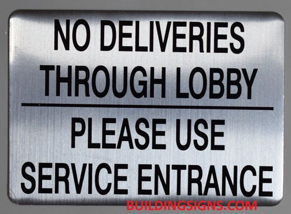 Attention No Deliveries Accepted At This Door Sign – Signs by SalaGraphics