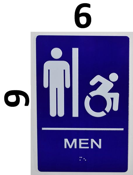 ADA Compliant Men's Restroom Sign with Tactile Text and Braille