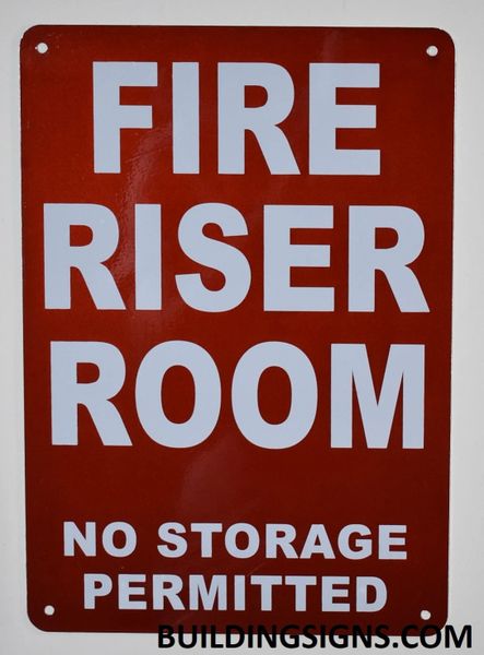 FIRE RISER ROOM NO STORAGE PERMITTED SIGN (NYC REFLECTIVE SIGN) | HPD ...