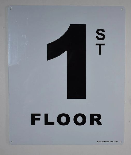 HPD SIGN: 1ST FLOOR SIGN (HEAVY DUTY NYC HPD ALUMINUM SIGNS 1X10) | HPD ...