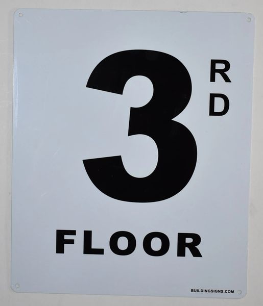 HPD SIGN: 3RD FLOOR SIGN (HEAVY DUTY NYC HPD ALUMINUM SIGNS 8X5) | HPD ...