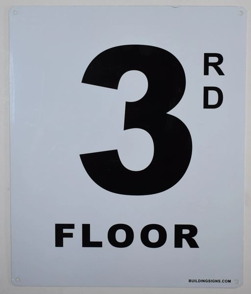 HPD SIGN: 3RD FLOOR SIGN (HEAVY DUTY NYC HPD ALUMINUM SIGNS 8X5) | HPD ...