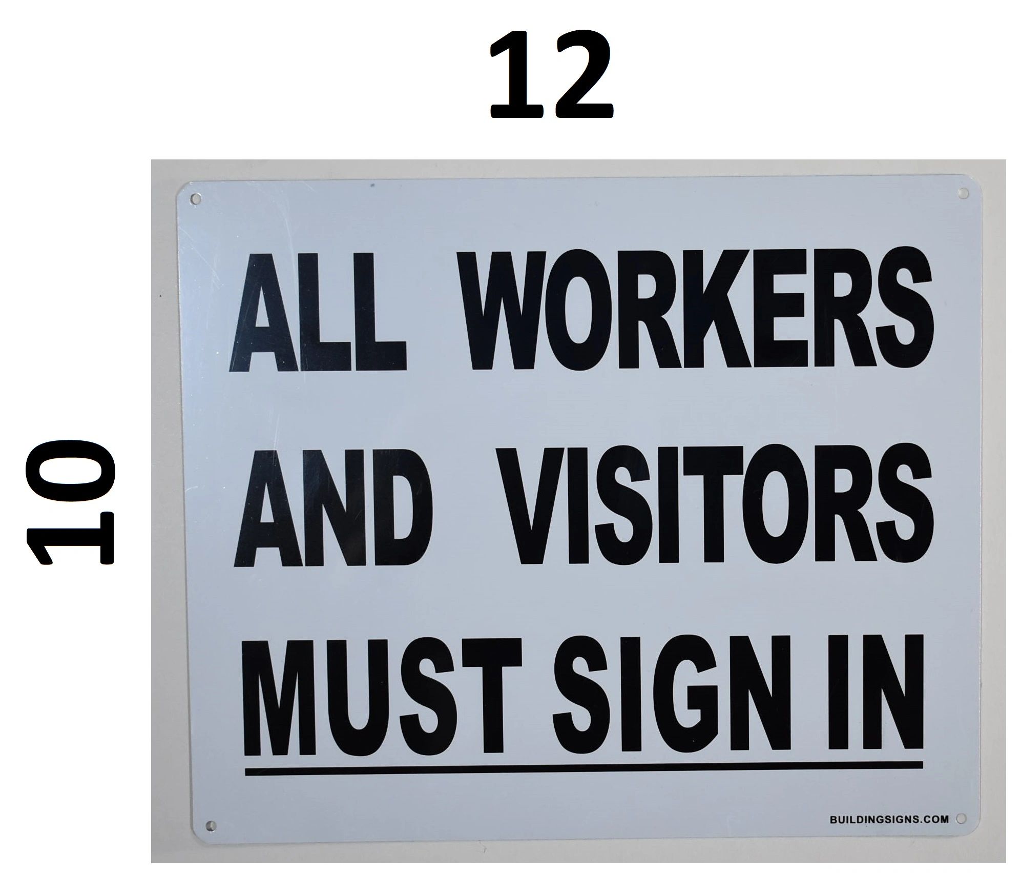 HPD SIGNS: LOWER LEVEL SIGN (ALUMINUM HPD SIGNS)