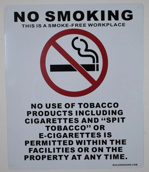 HPD SIGNS THIS IS A SMOKE FREE WORKPLACE SIGN ALUMINUM SIGNS