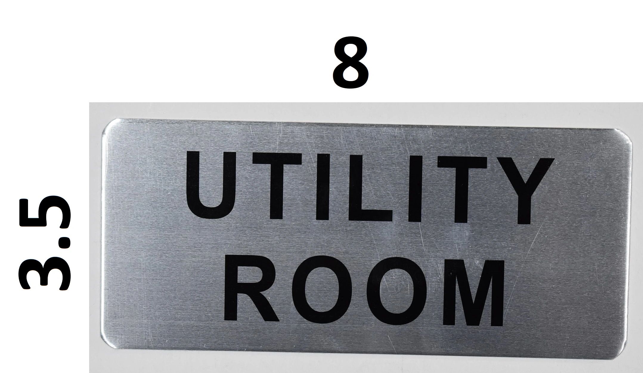 Utility Room Sign Brushed Aluminum Aluminum Signs 3 5x8