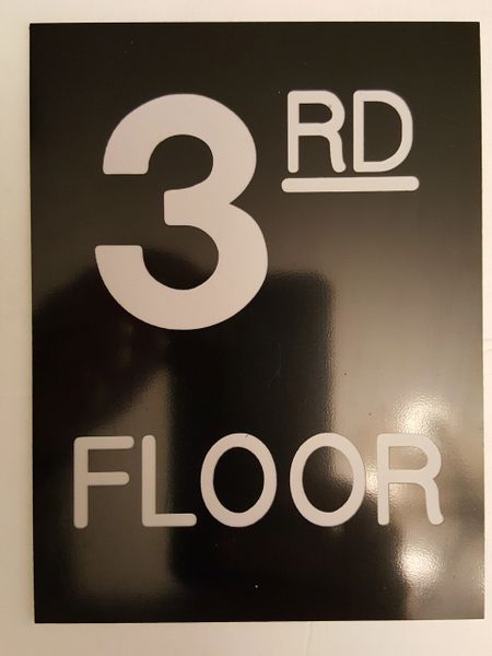 Floor number Engraved Plastic | HPD SIGNS - THE OFFICIAL STORE