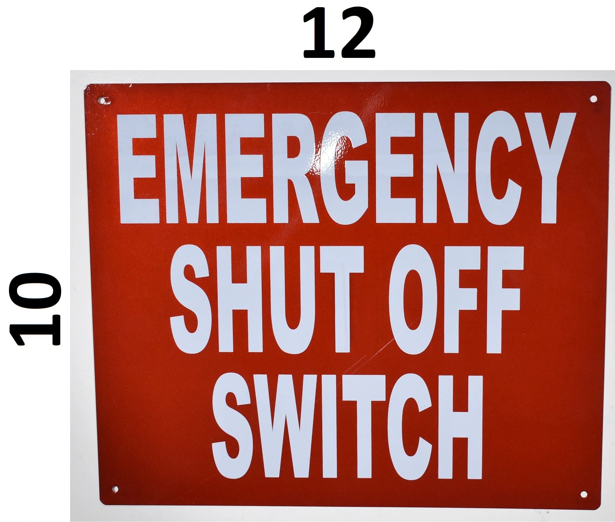 EMERGENCY SHUT OFF SWITCH SIGN (SAFETY ALUMINUM HPD SIGNS 10X12) | HPD ...