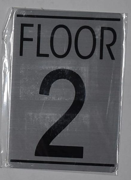 Nyc Hpd Floor Number Two (2) Sign (aluminum Sign Ideal For Nyc) 